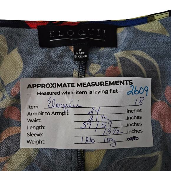 Eloquii Womens Maxi Dress 18 Floral Wrap Boho Ruffle V Neck Tie Waist Flowy Chic - Picture 14 of 14